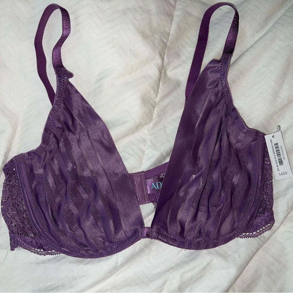 ADORE ME Purple Lace Women's Bra 34DD